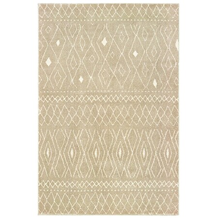 Oriental Weavers 5 ft. 3 in. x 7 ft. 3 in. Carson Rectangular Area Rug Sand C9665B160220ST
